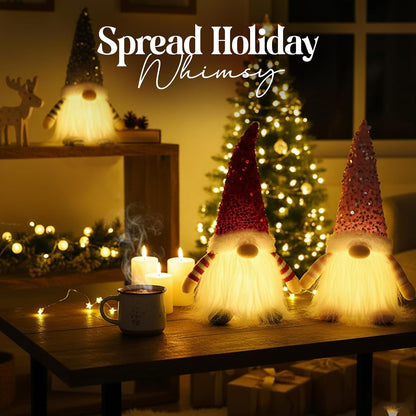 3PCS Christmas Gnomes Decorations and Christmas Decorations Indoor Lighted