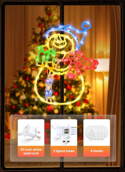 4 Pack Christmas Window Silhouette Lights Decorations