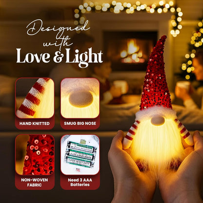 3PCS Christmas Gnomes Decorations and Christmas Decorations Indoor Lighted