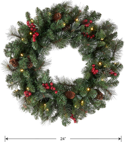 24" Spruce Artificial Christmas Wreath