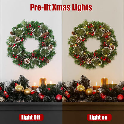 24’’ Artificial Christmas Wreath