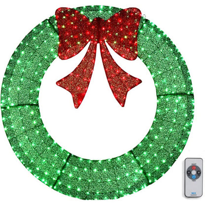 Pre-lit Large Christmas Wreath, Outdoor Christmas Wreath