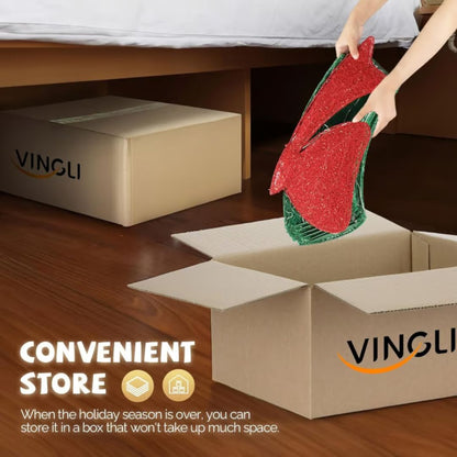 Pre-lit Large Christmas Wreath, Outdoor Christmas Wreath